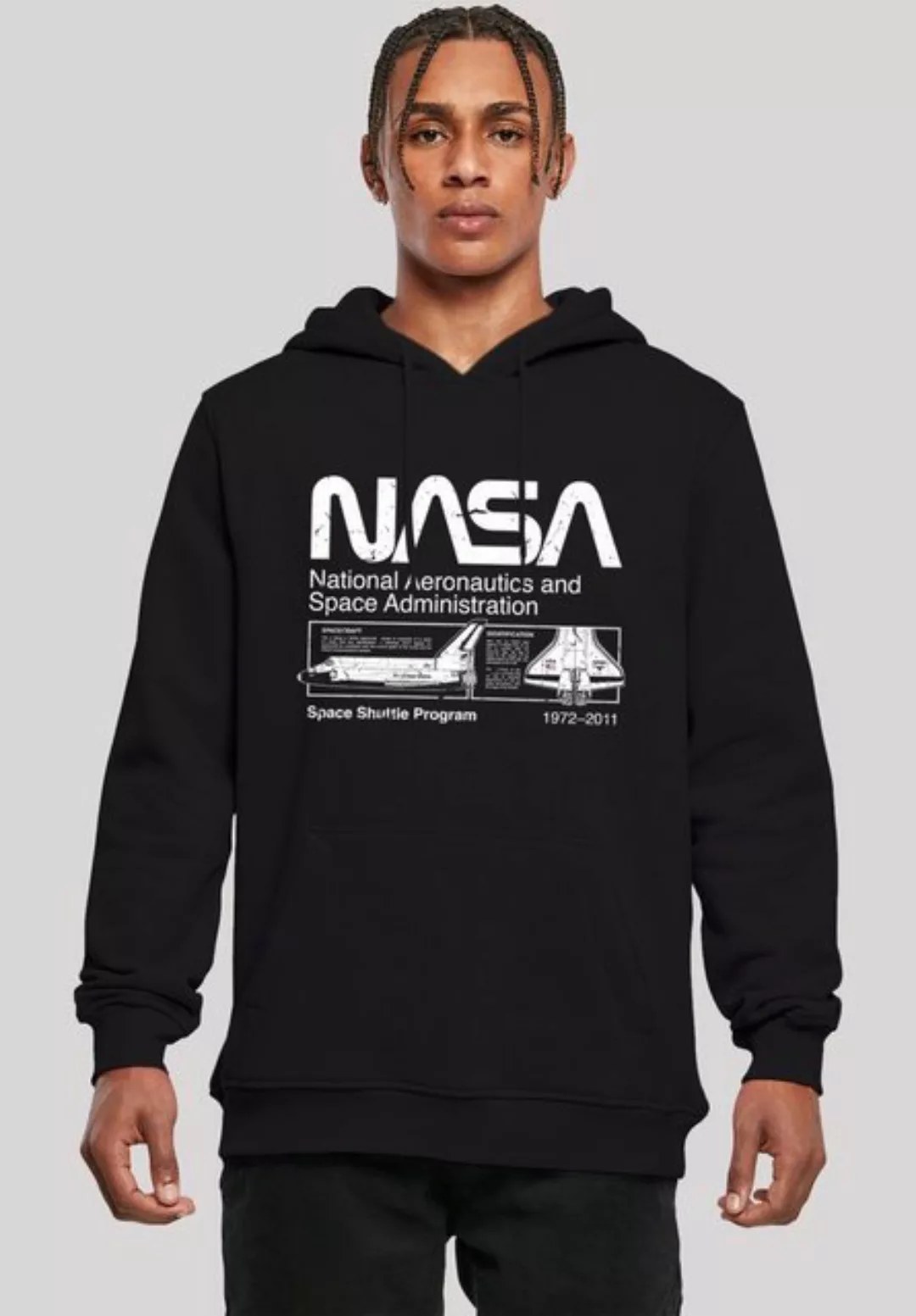 F4NT4STIC Sweatshirt NASA Classic Space Shuttle Black Herren,Premium Merch, günstig online kaufen