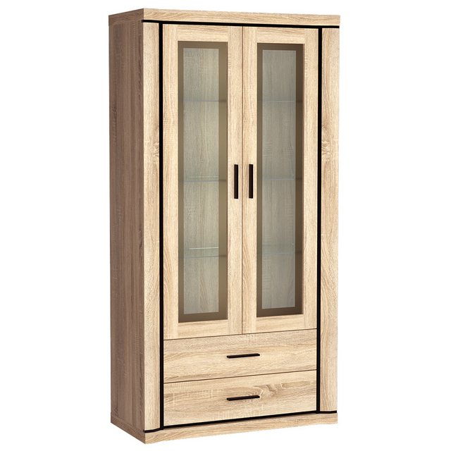 Lomadox Vitrine DUNEDIN-161 Vitrinenschrank mit Beleuchtung, 97cm breit, So günstig online kaufen