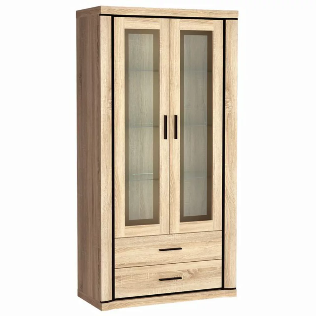 Lomadox Vitrine DUNEDIN-161 Vitrinenschrank mit Beleuchtung, 97cm breit, So günstig online kaufen