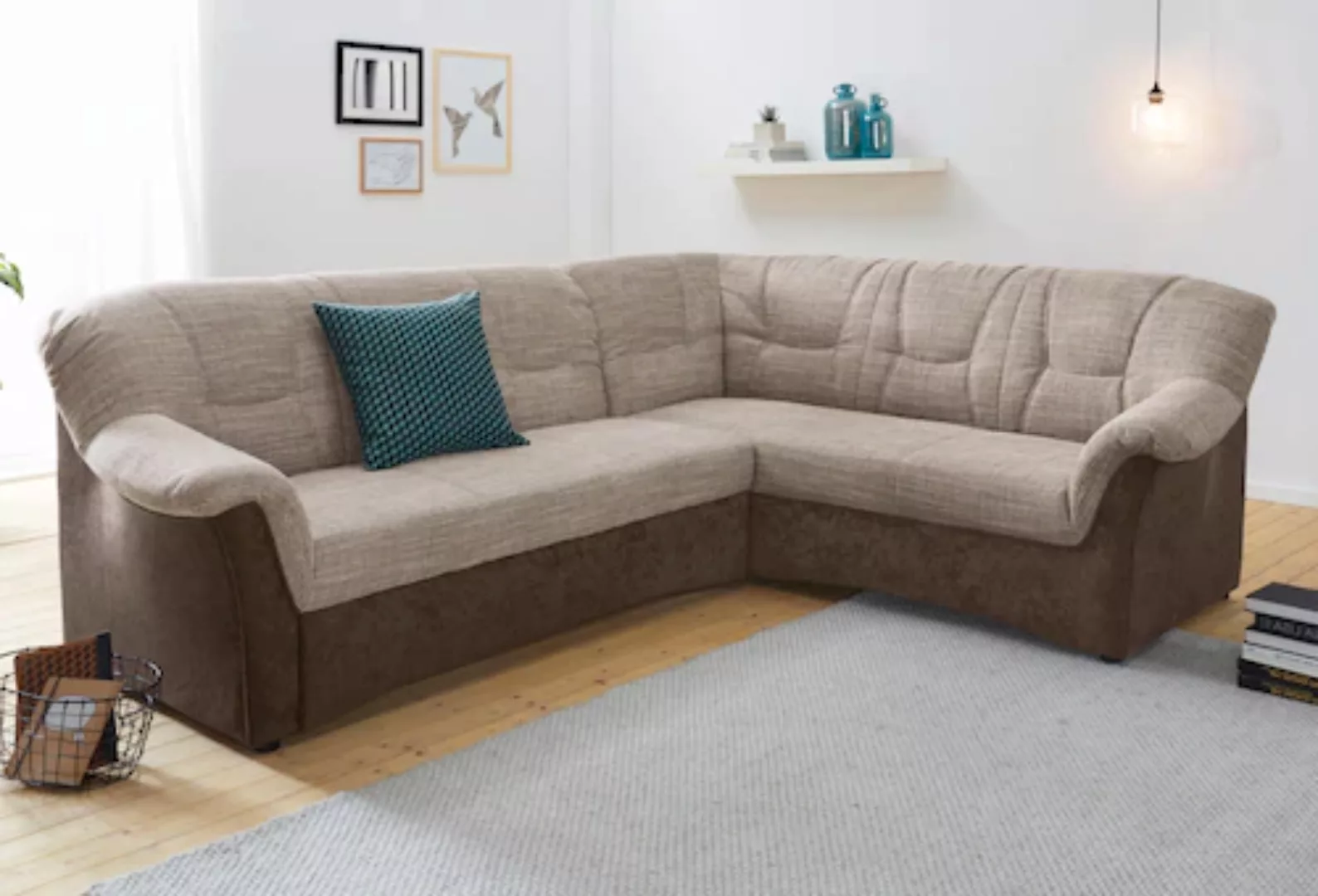 DOMO collection Ecksofa "Sarafina L-Form", wahlweise mit Bettfunktion, opti günstig online kaufen