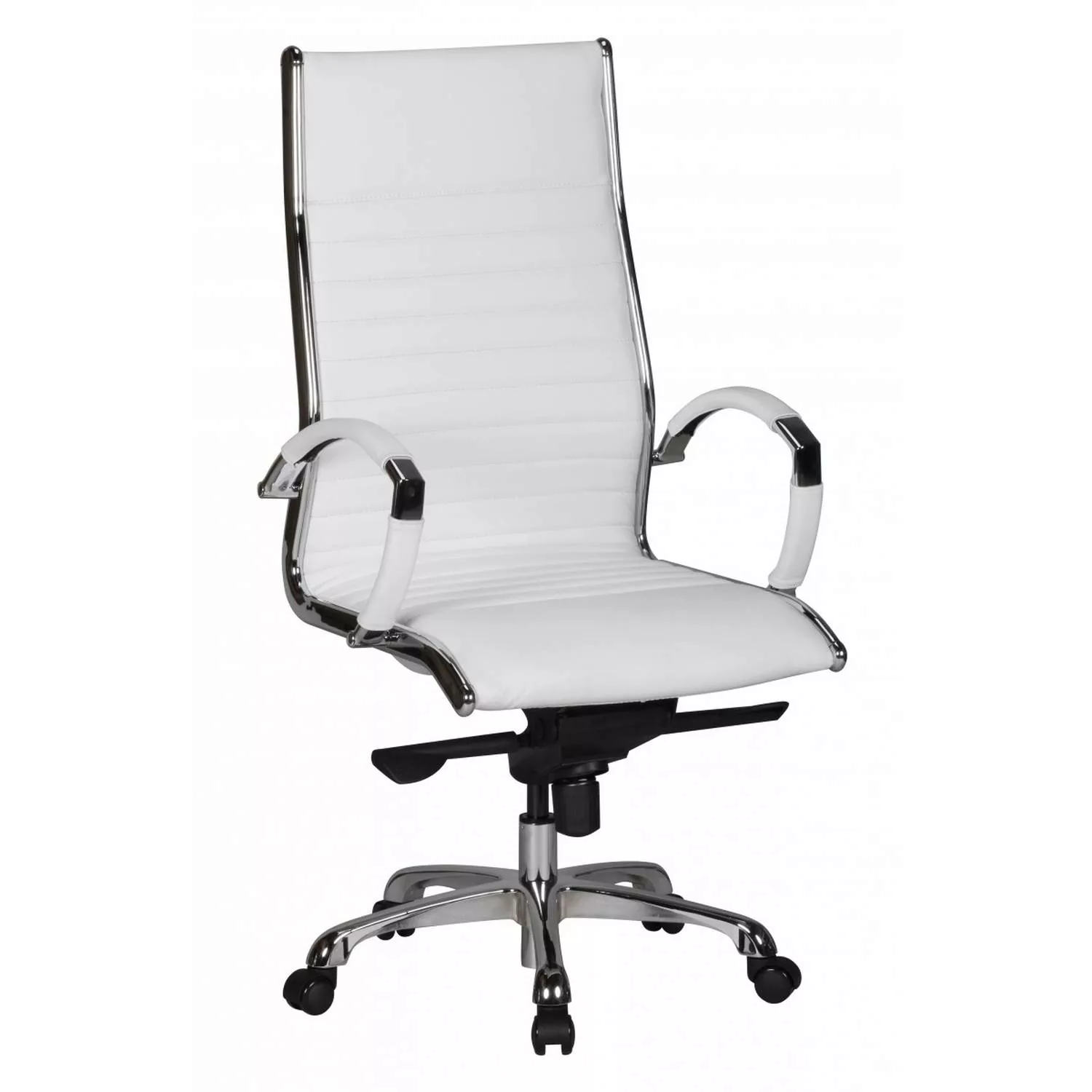 Bürostuhl 1 Bezug Echtleder Weiß Schreibtischstuhl XXL 120 kg Chefsessel hö günstig online kaufen
