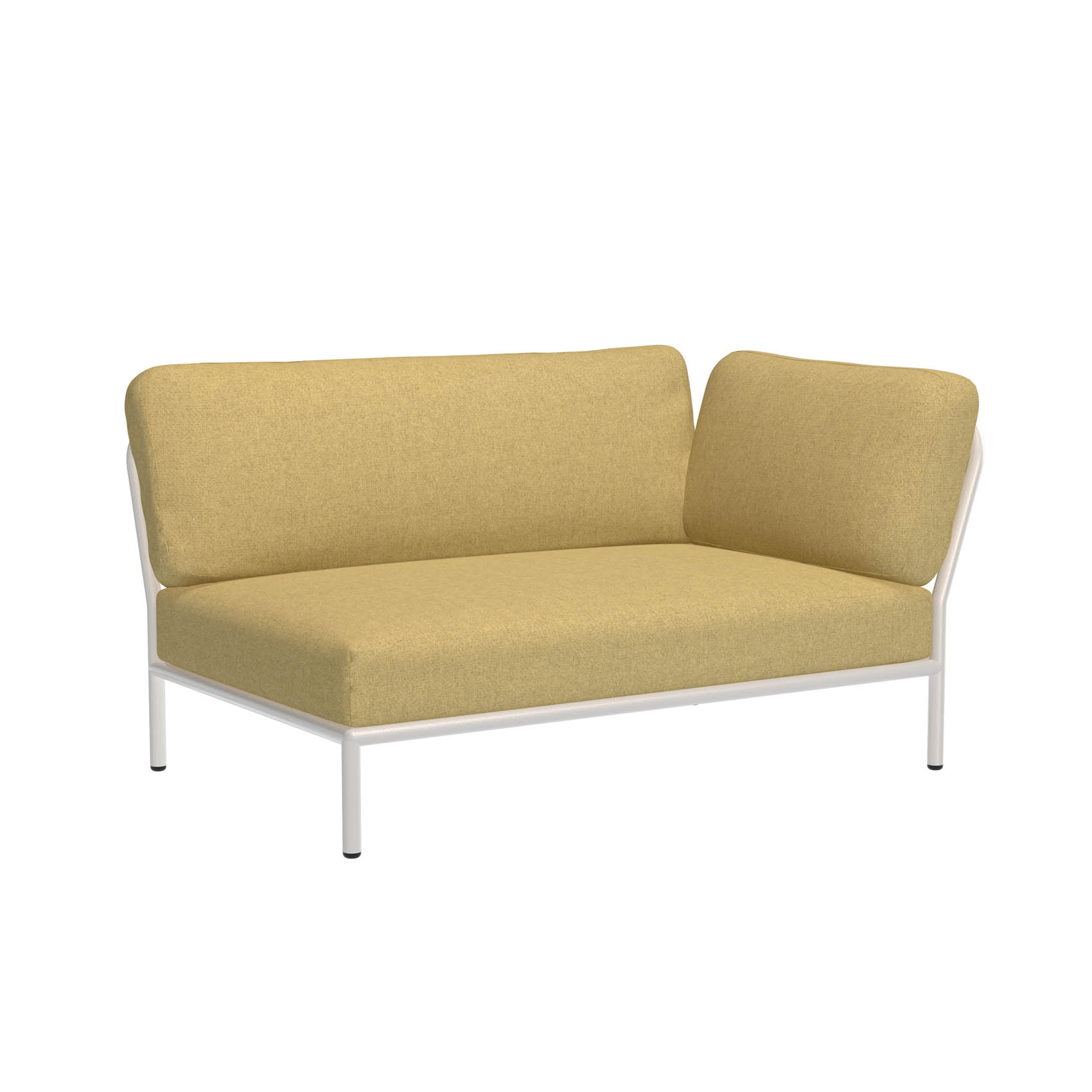 LEVEL Outdoor Sofa Lounge-Modul 2 Senf Weiß Rechts günstig online kaufen