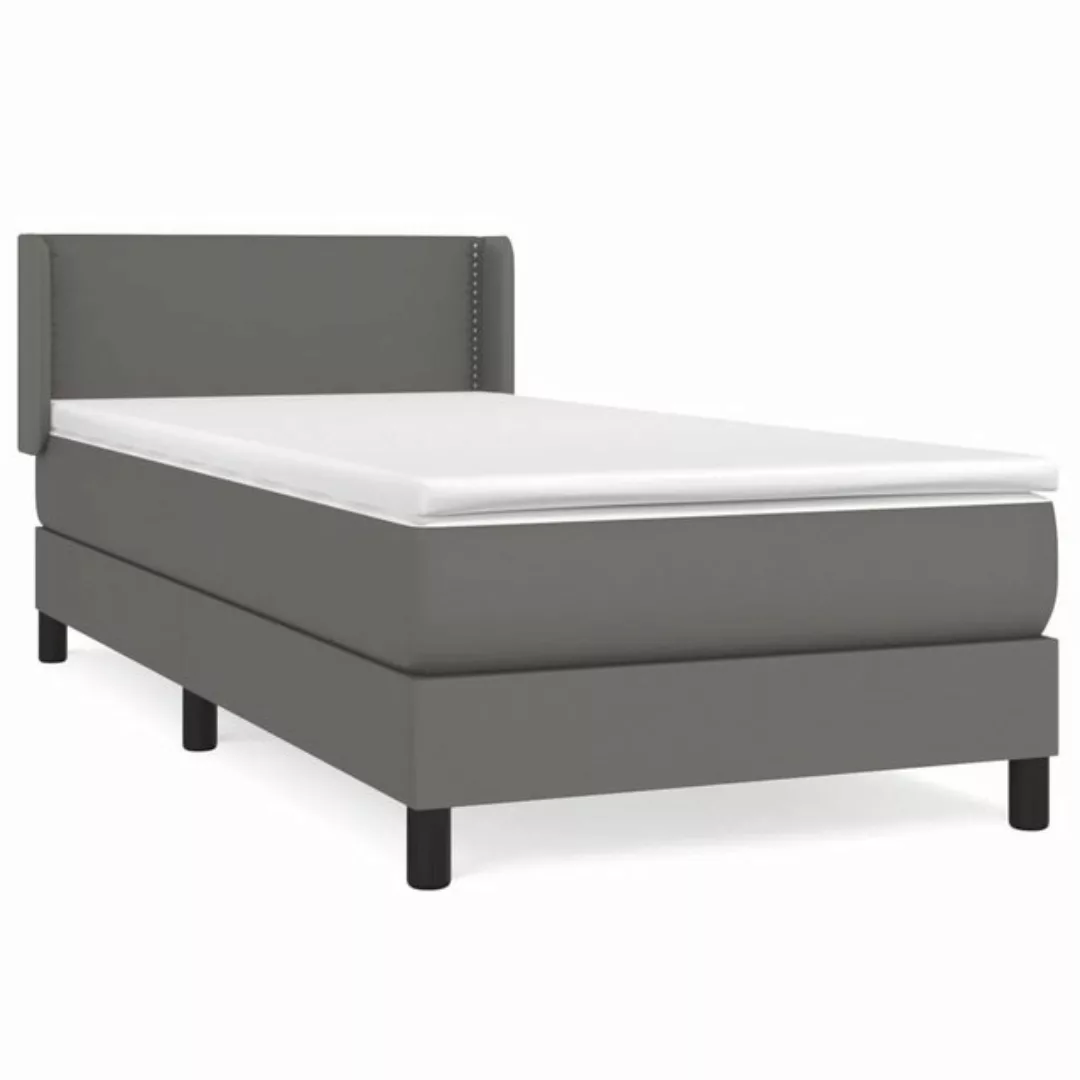 vidaXL Boxspringbett Bett Boxspringbett mit Matratze & Topper Kunstleder ve günstig online kaufen