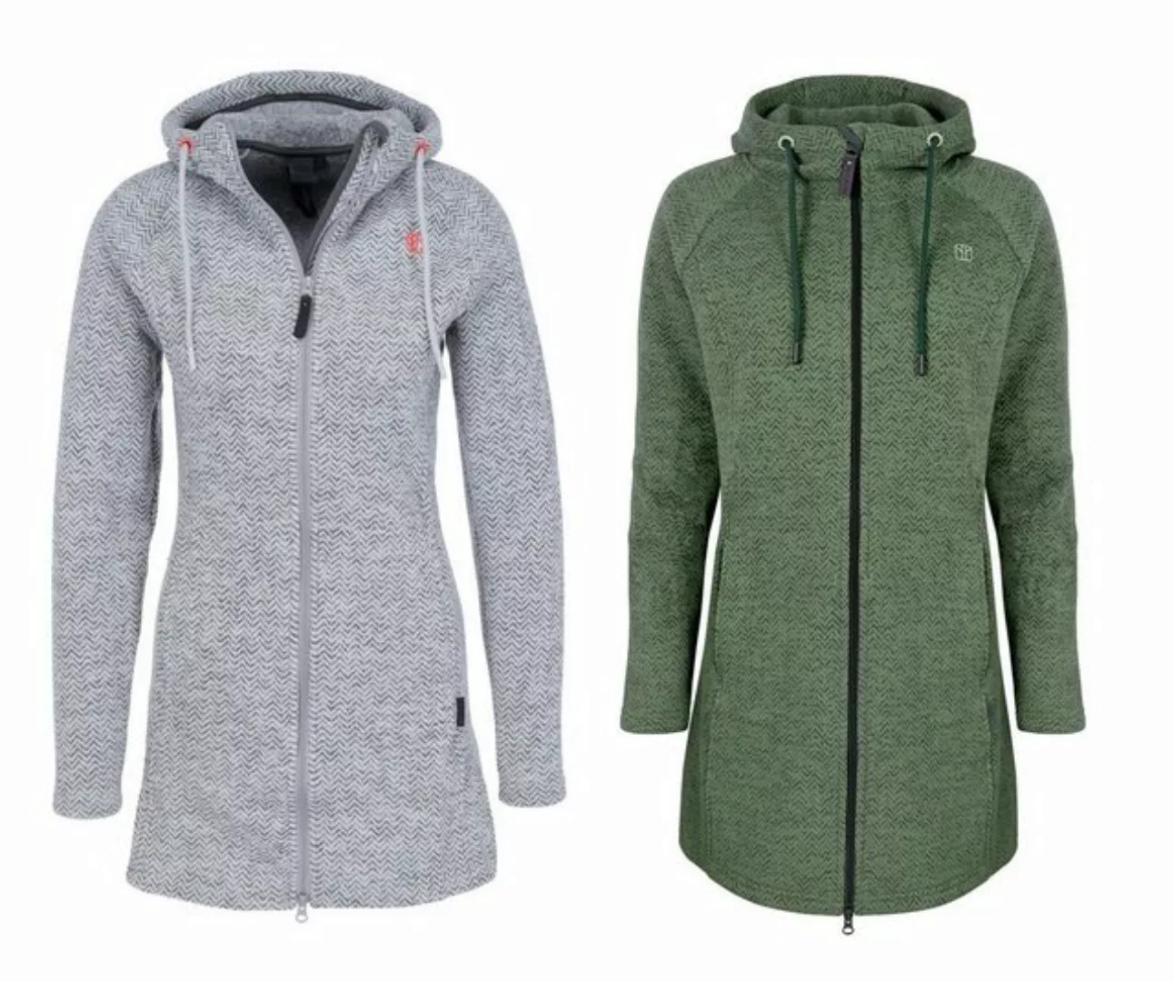 Elkline Fleecejacke Durchgewärmt kuschelig Basic mit Kapuze A-Linie günstig online kaufen