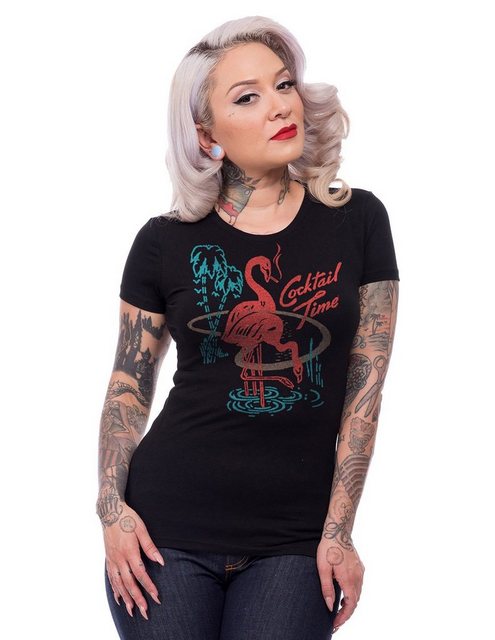 Steady Clothing T-Shirt Cocktail Time Flamingo günstig online kaufen