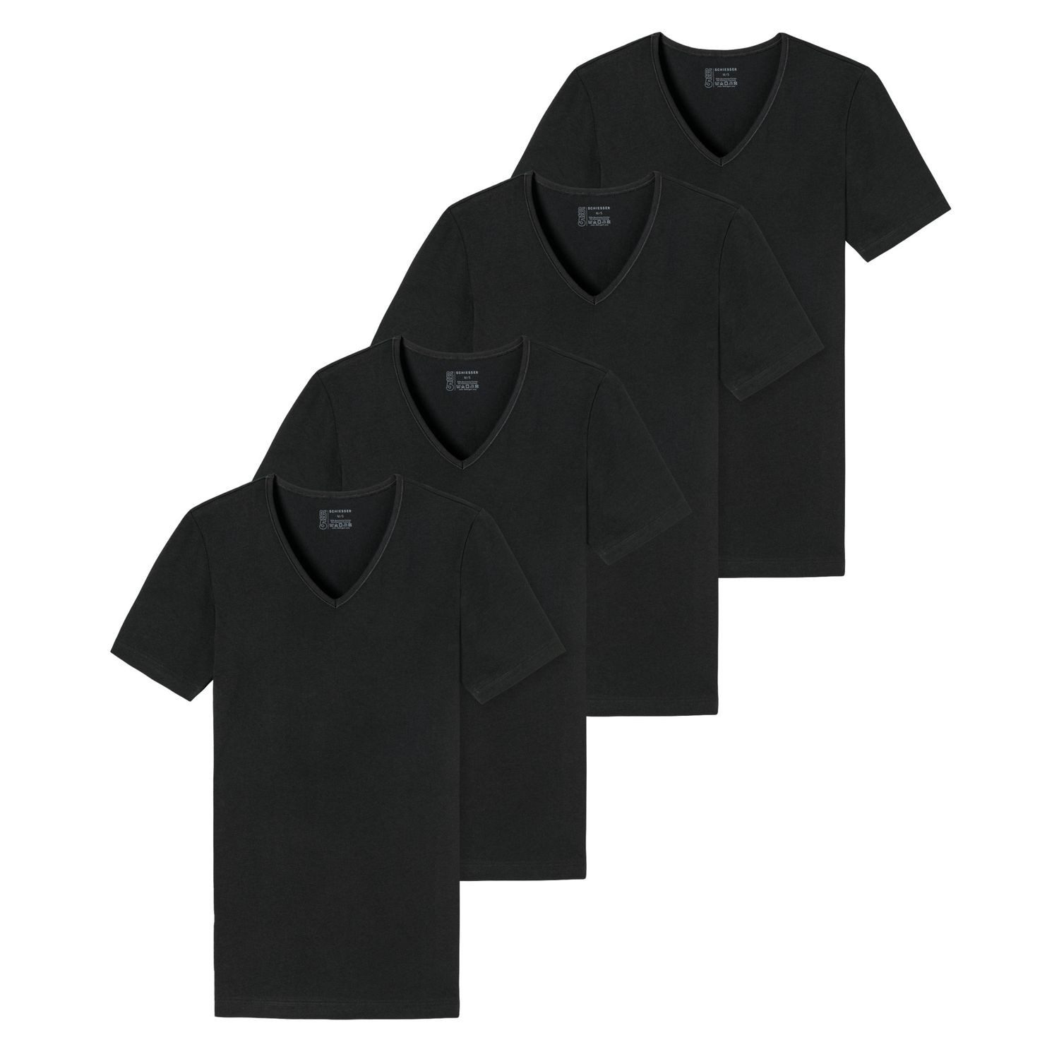 Schiesser T-Shirt V-Ausschnitt, kurzarm, im 4er günstig online kaufen