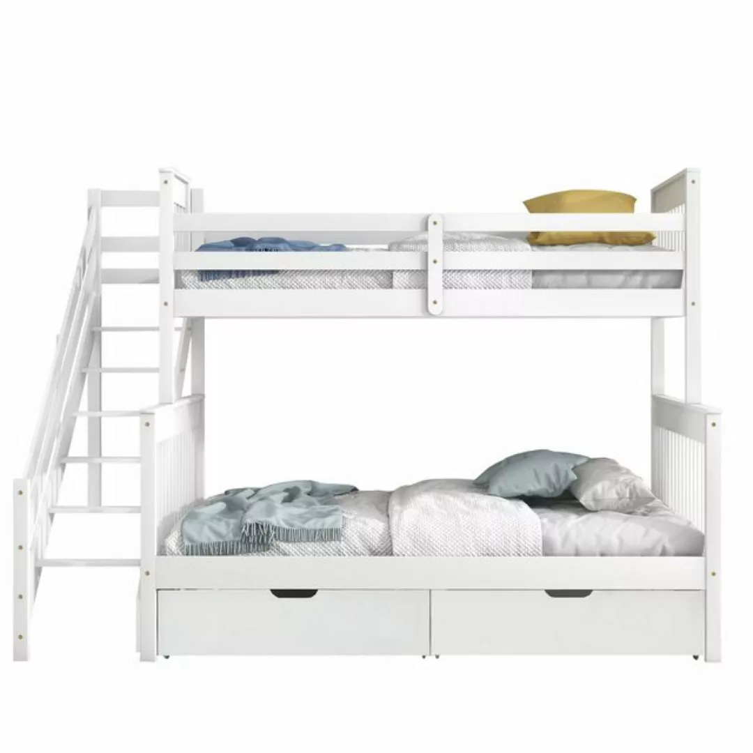 Merax Etagenbett, mit Seitenleiter und Schubladen, Stockbett Kinderbett 90x günstig online kaufen