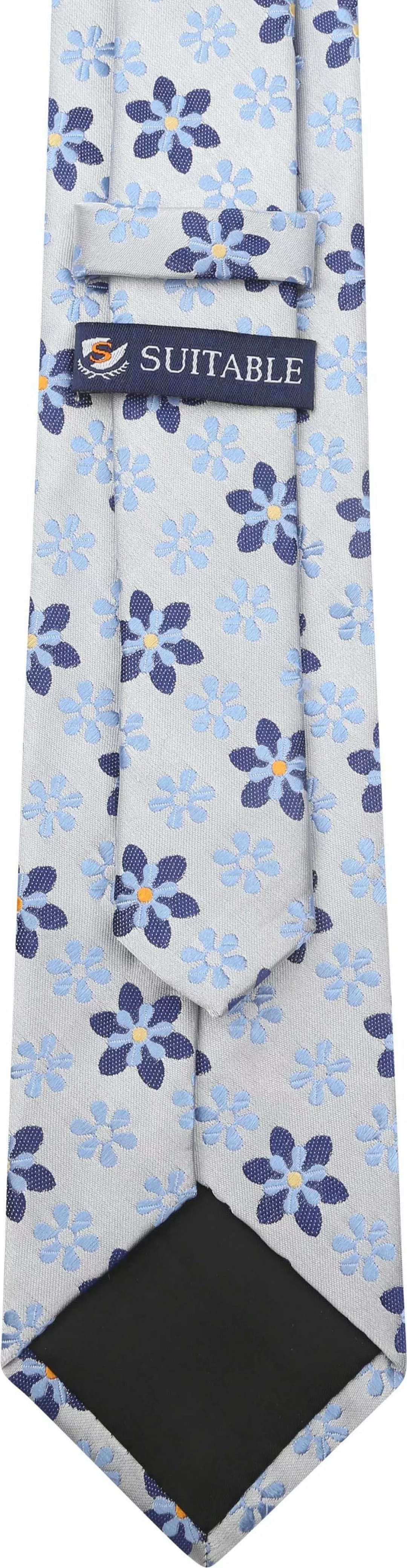 Suitable Krawatte Seide Blumen Blau - günstig online kaufen