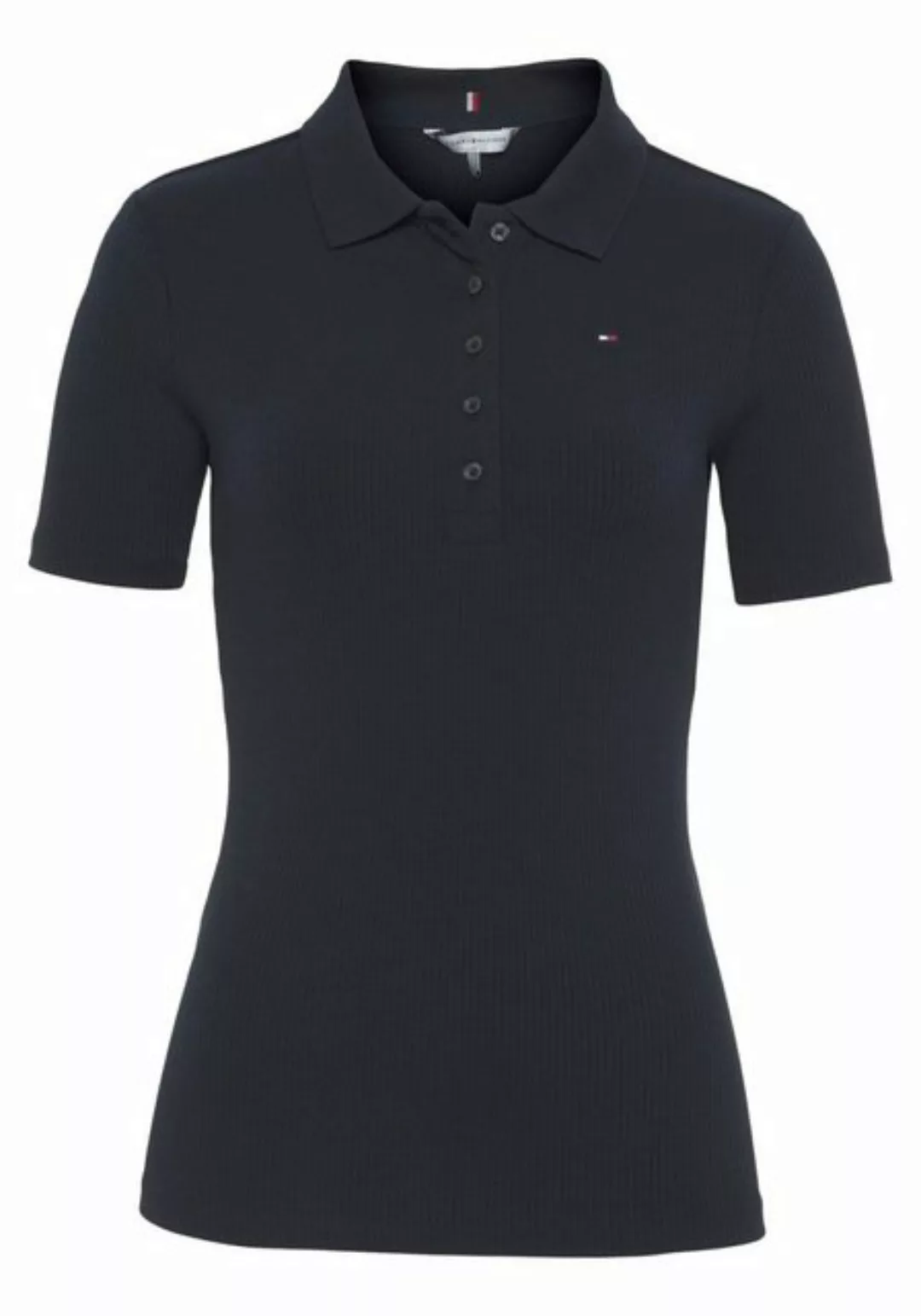 Tommy Hilfiger Poloshirt SLIM 5X2 RIB POLO mit langer Knopfleiste günstig online kaufen