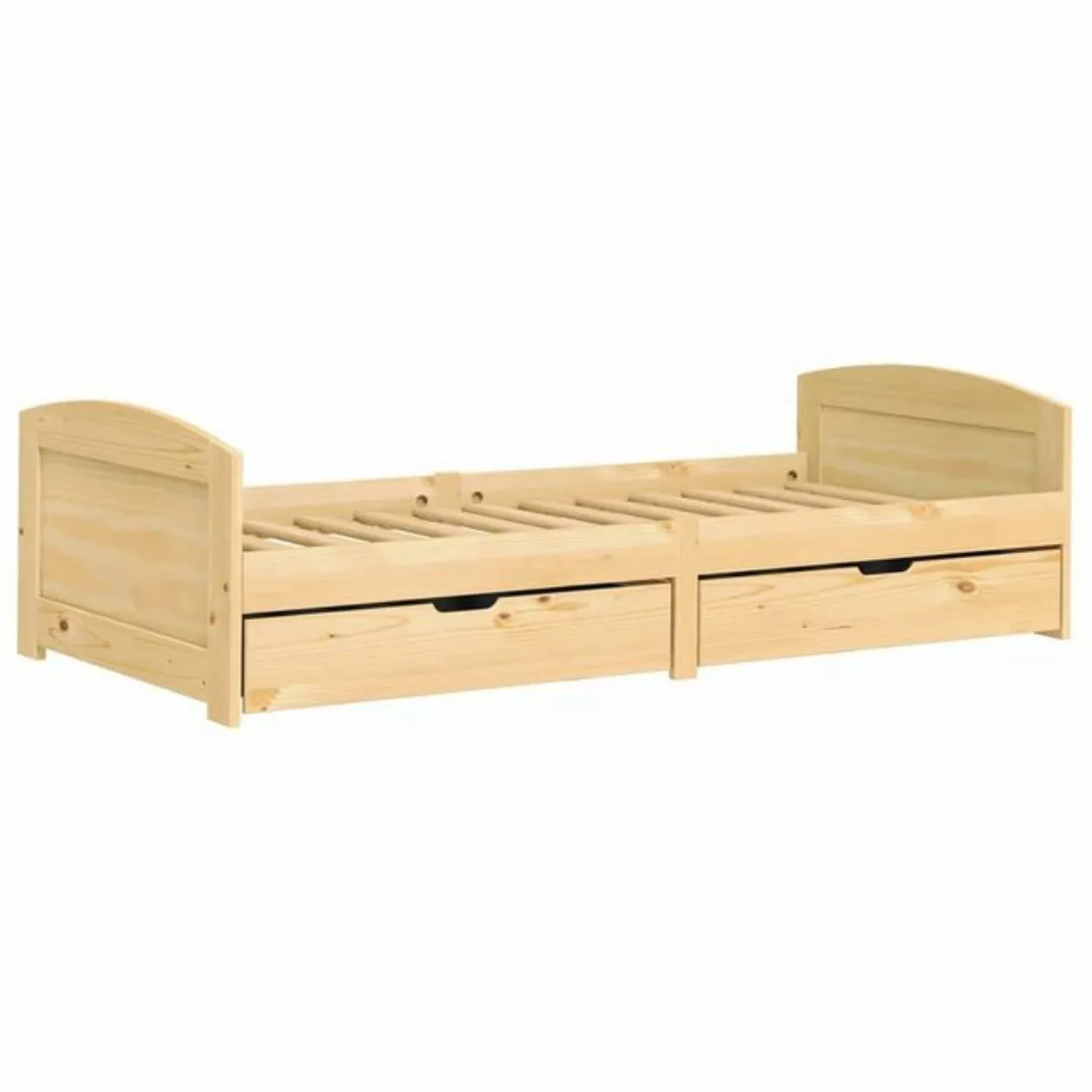 furnicato Bett Tagesbett mit 2 Schubladen IRUN 90x200 cm Massivholz Kiefer günstig online kaufen