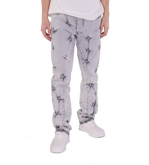 Denim Distriqt Loose-fit-Jeans Herren Loose Fit Jeans mit Batik Effekten günstig online kaufen