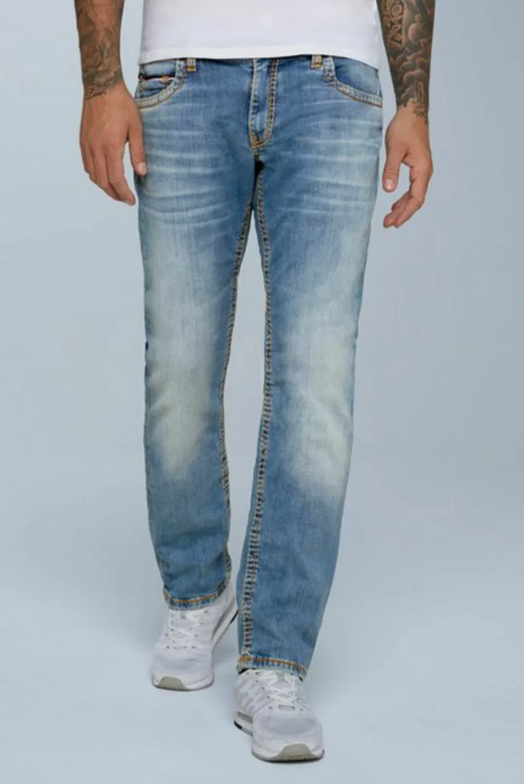 CAMP DAVID Comfort-fit-Jeans mit breiten Nähten günstig online kaufen