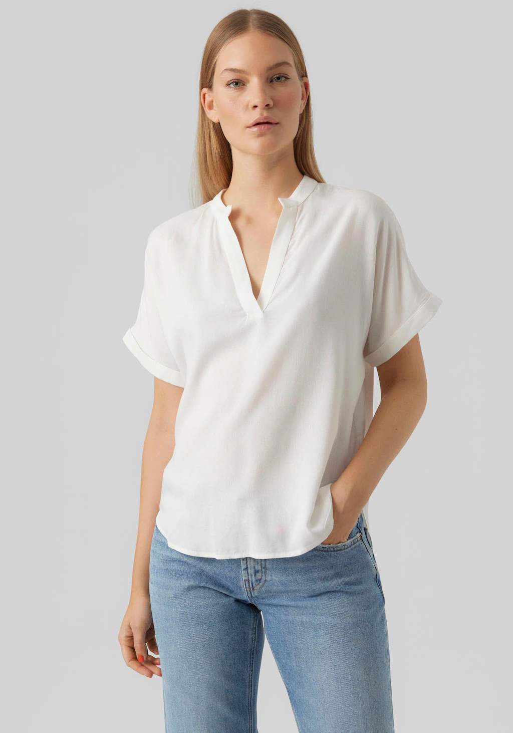 Vero Moda Shirtbluse "VMBEAUTY SS TOP GA NOOS" günstig online kaufen