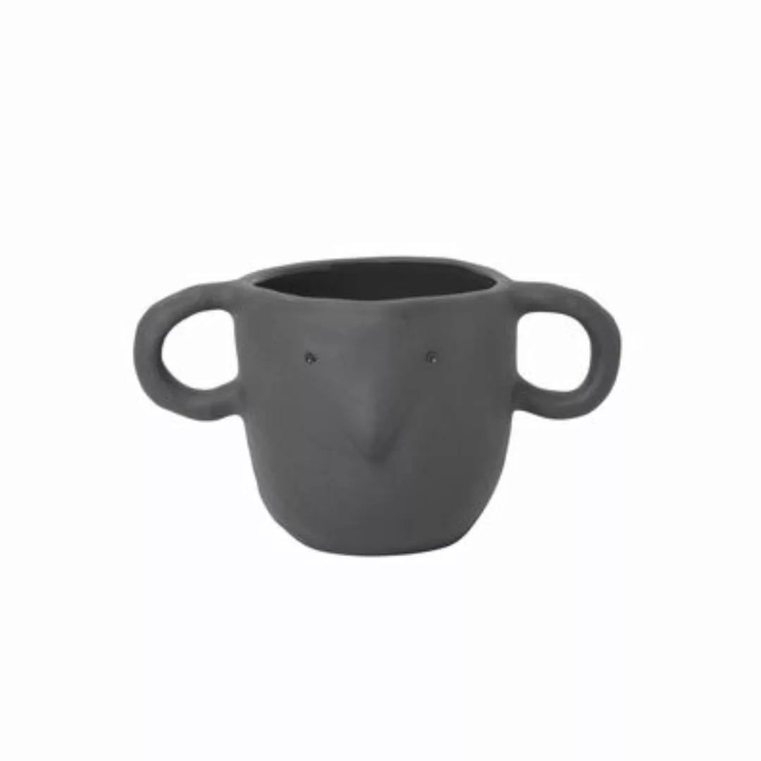 Blumentopf Mus Small keramik grau / Sandstein - H 9 cm - Ferm Living - Grau günstig online kaufen