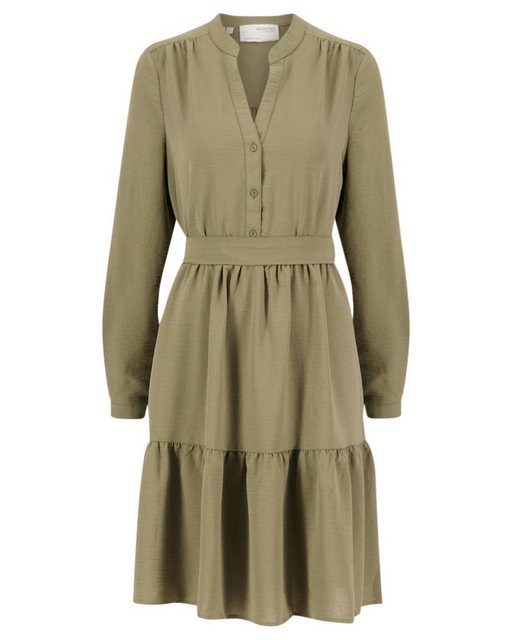 SELECTED Gürtel Henley V-ausschnitt Kleid Damen Grün günstig online kaufen