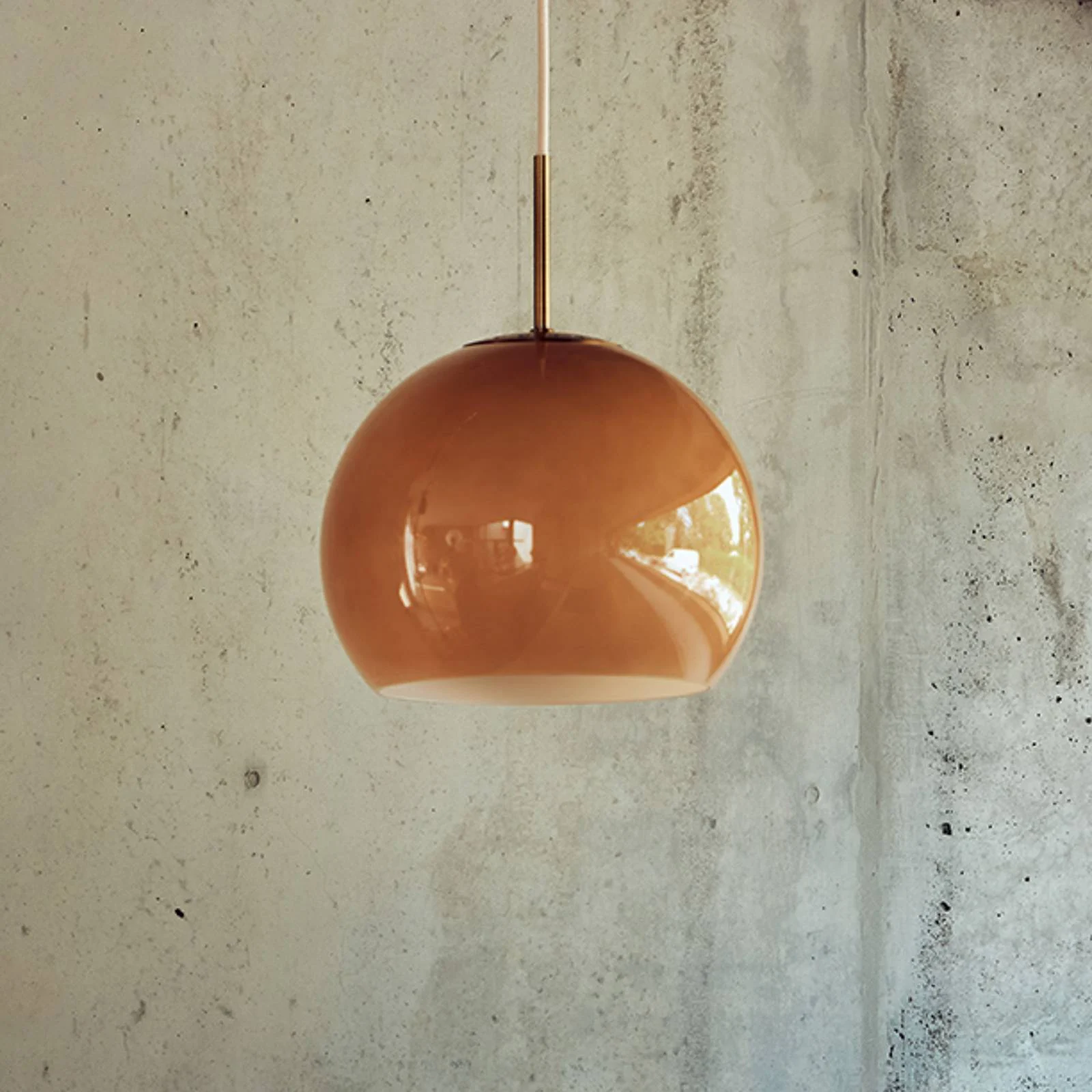 FRANDSEN Hängeleuchte Ball Glass, cappucino, Ø 25 cm günstig online kaufen