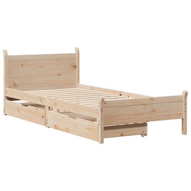 vidaXL Bett Massivholzbett ohne Matratze 75x190 cm Kiefernholz günstig online kaufen