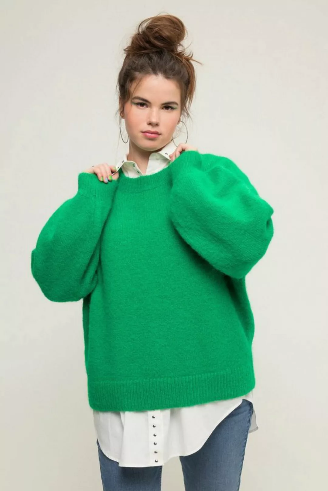 Studio Untold Strickpullover Pullover oversized Rundhals Langarm günstig online kaufen