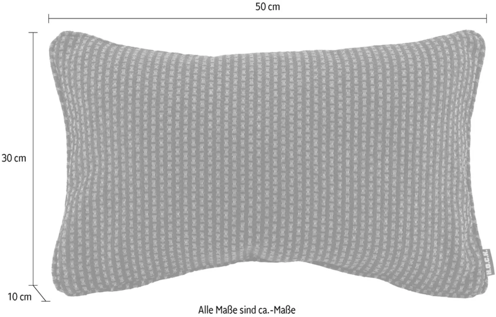 H.O.C.K. Dekokissen »Lima«, mit feinem Muster, Kissenhülle mit Füllung, 1 S günstig online kaufen