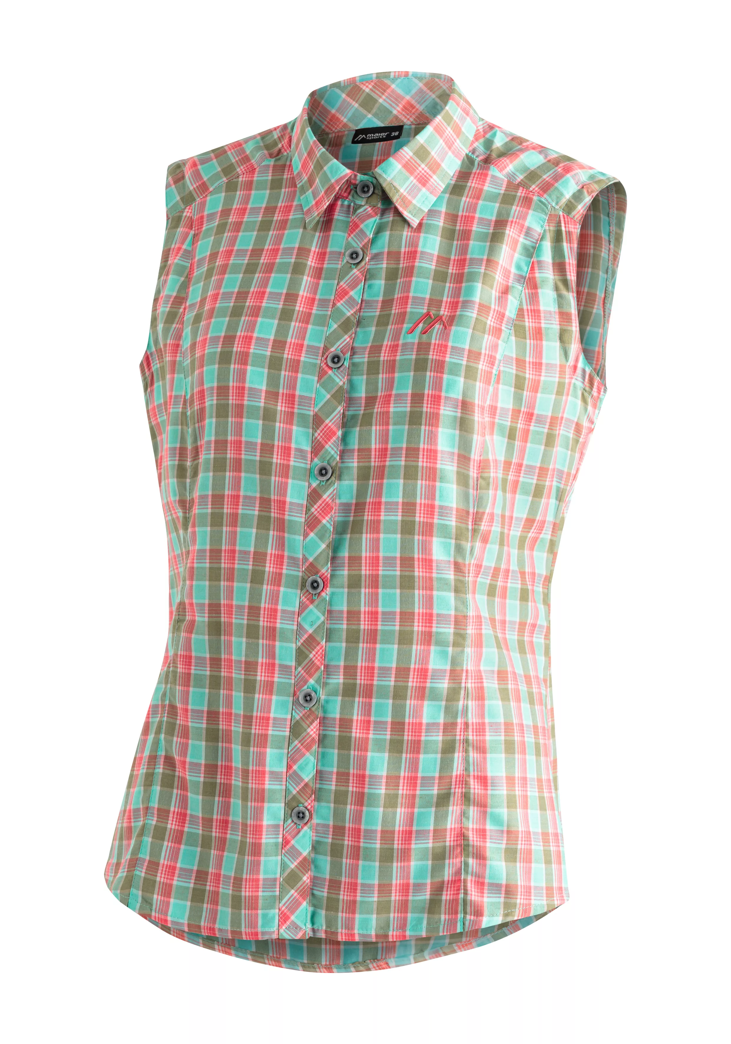 Maier Sports Funktionsbluse "Paloma", Karierte, ärmellose Bluse für Wandern günstig online kaufen