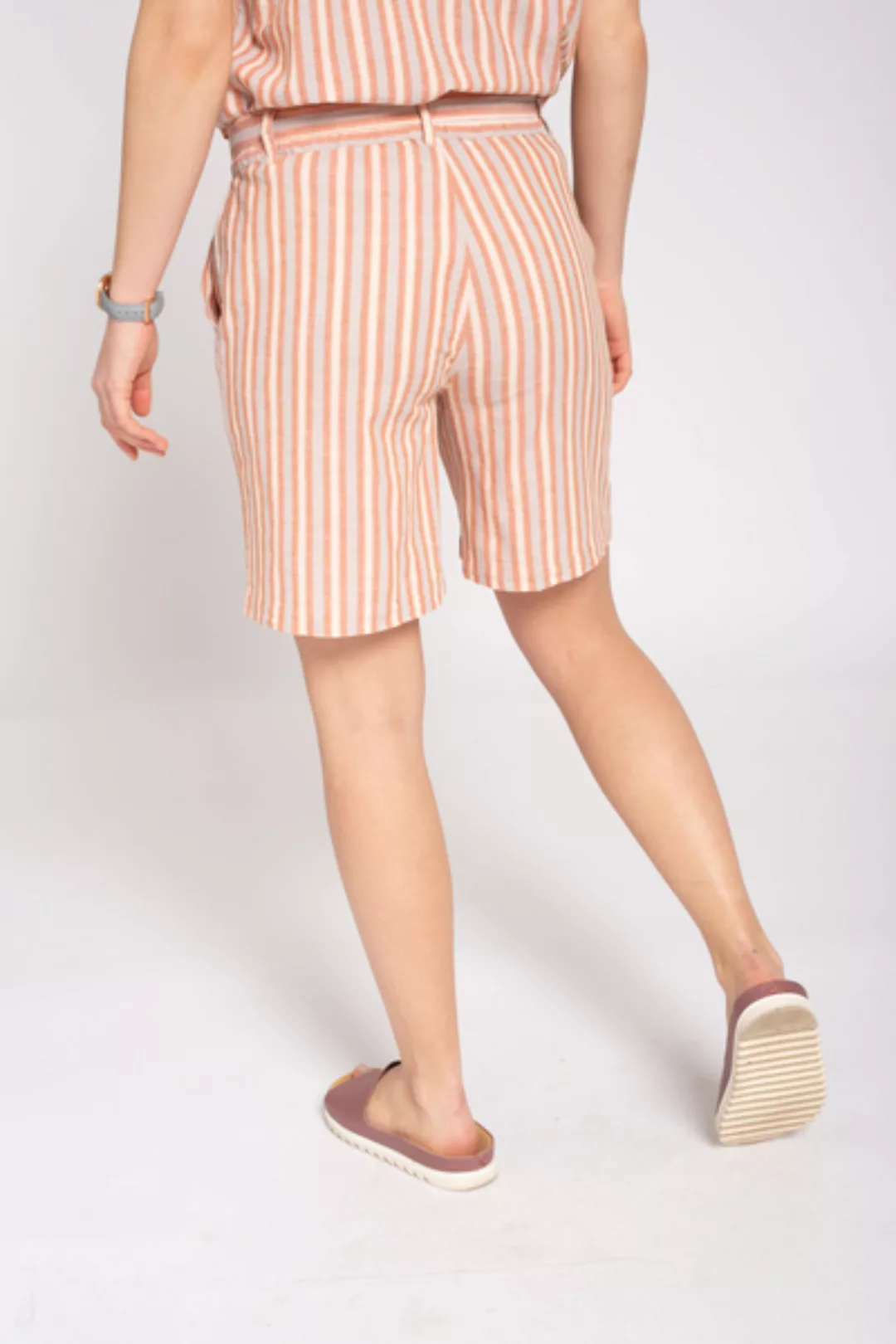 Leinen Shorts #Stripes günstig online kaufen