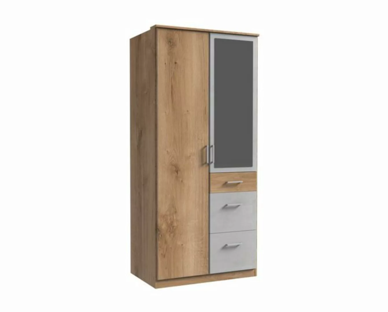 freiraum Kleiderschrank Click (B/H/T: 90x198x58 cm) in Plankeneiche-Nachbil günstig online kaufen