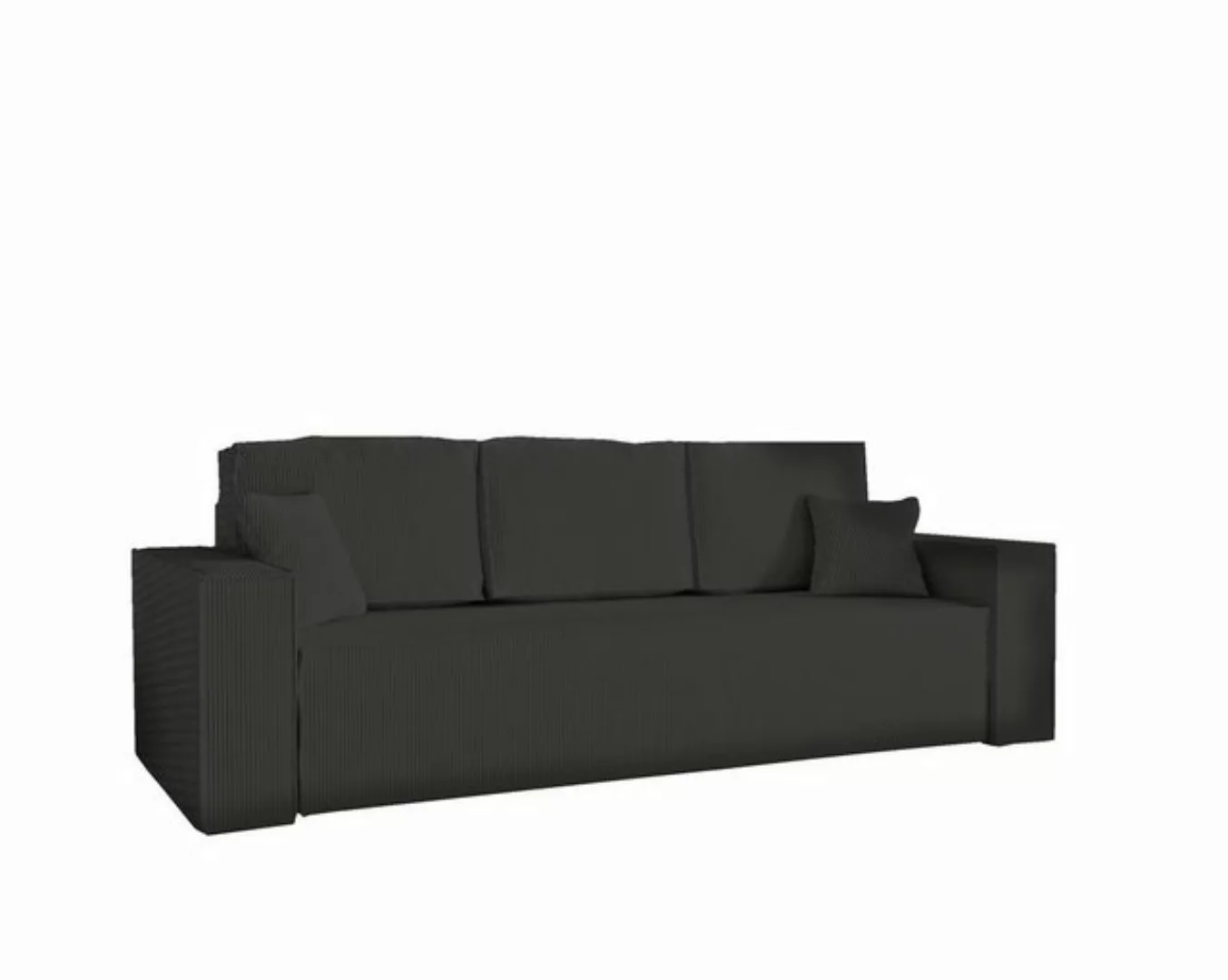 MOEBLO Schlafsofa Clivia, 3-Sitzer Cord Sofa für Wohnzimmer, Sofa mit Staur günstig online kaufen