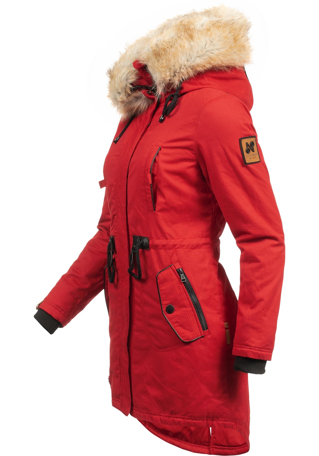 Navahoo Wintermantel "Bombii", stylischer Damen Winterparka mit Kunstfell-K günstig online kaufen