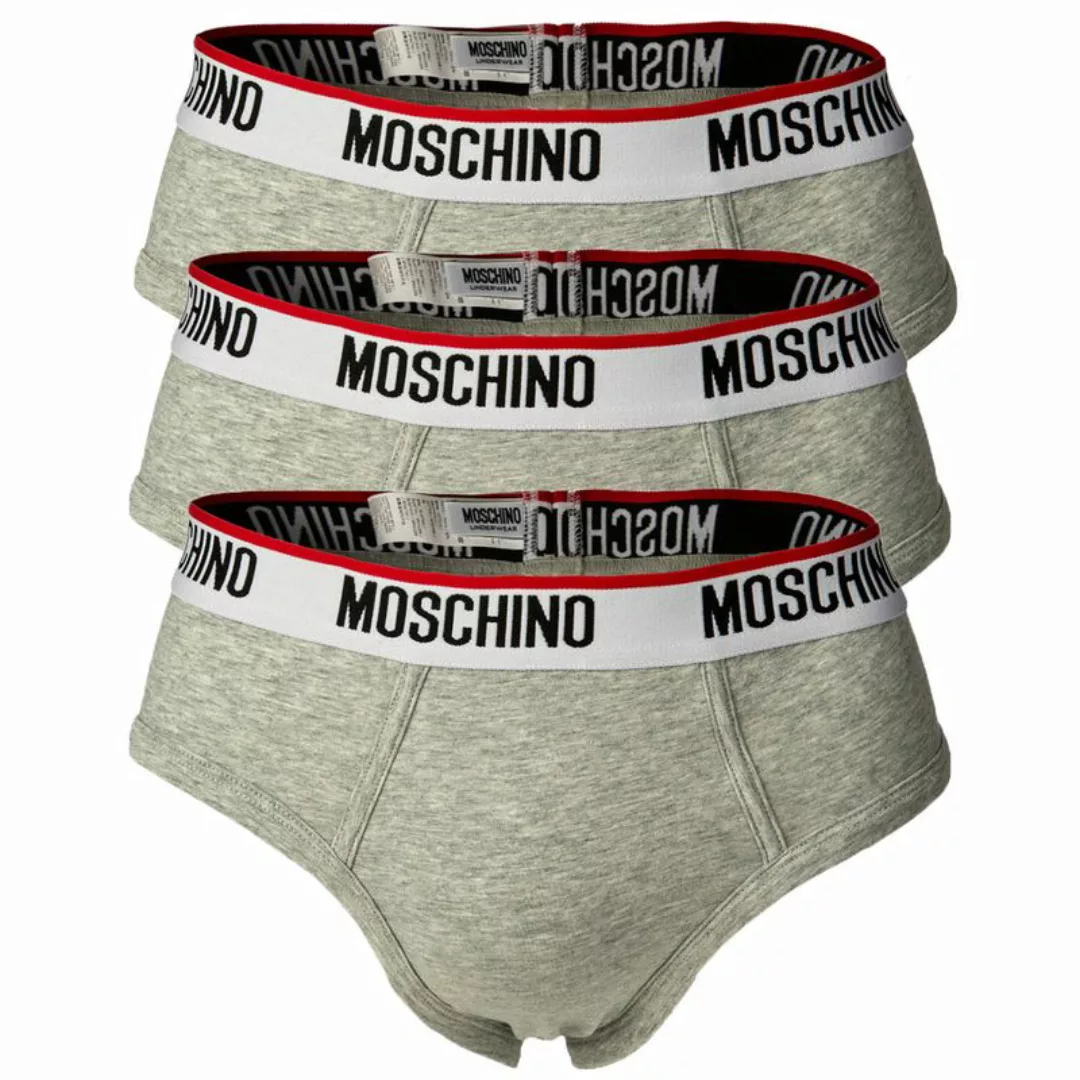 MOSCHINO Herren Slips 3er Pack - Briefs, Unterhose, Cotton Stretch, uni günstig online kaufen