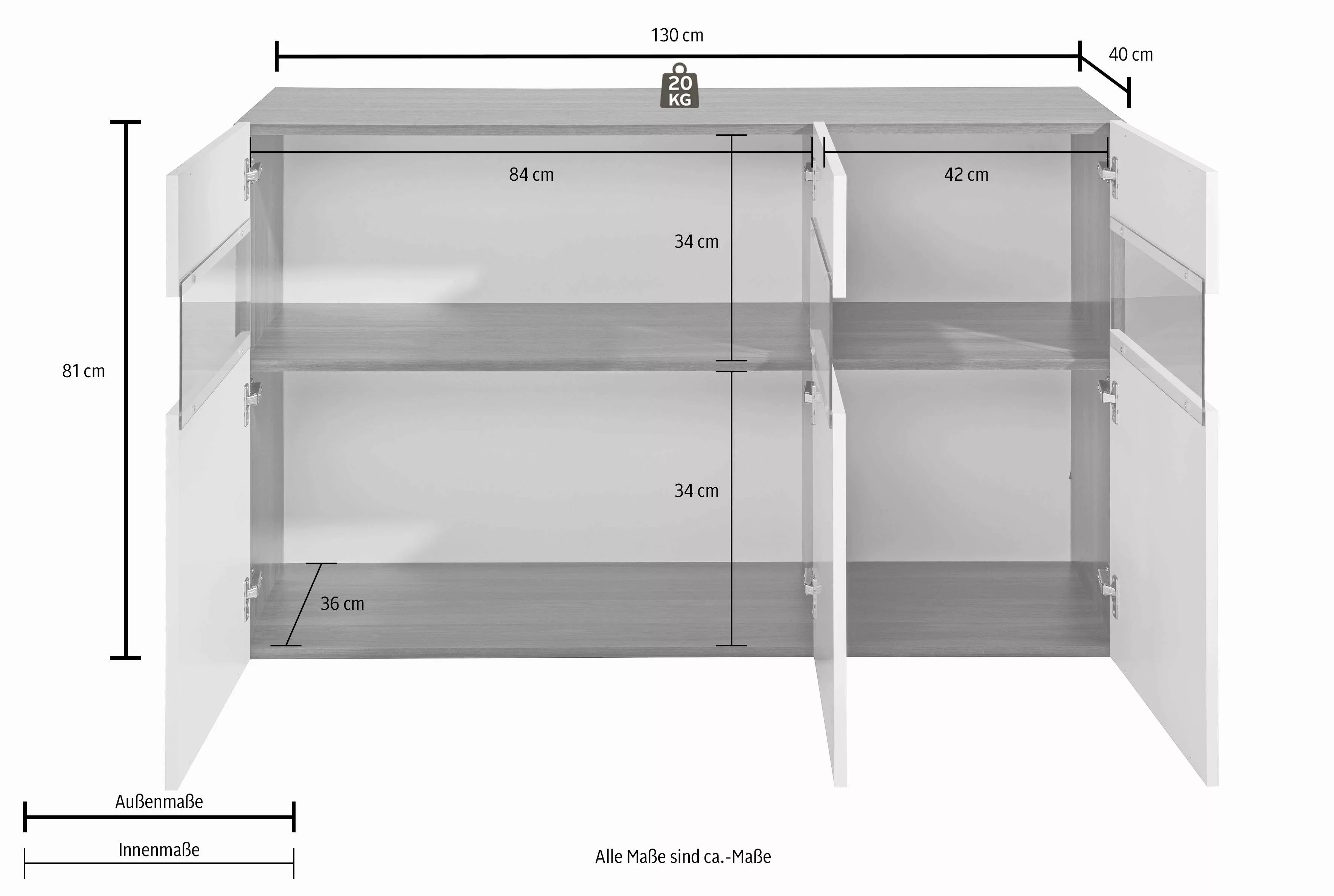 INOSIGN Sideboard, Kommode mit 3 Türen, günstig online kaufen