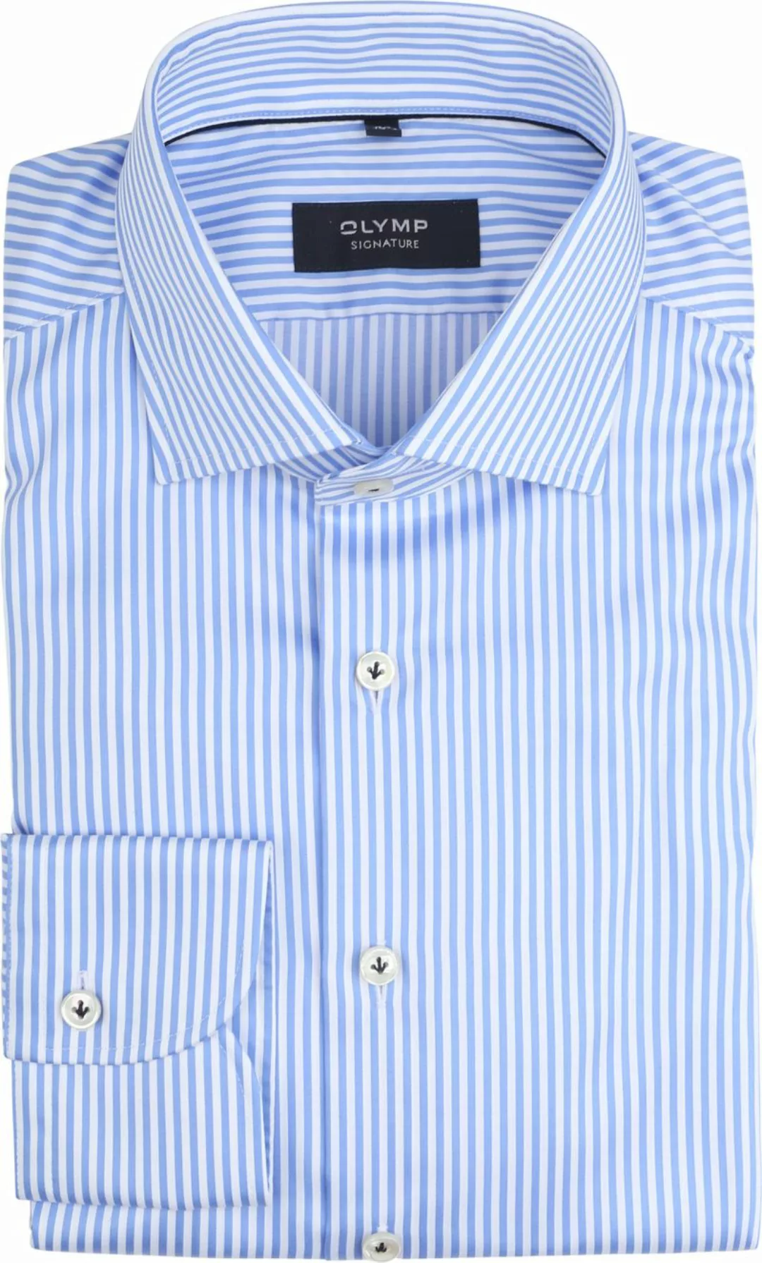 OLYMP Signature Hemd Streifen Hellblau - Größe 41 günstig online kaufen