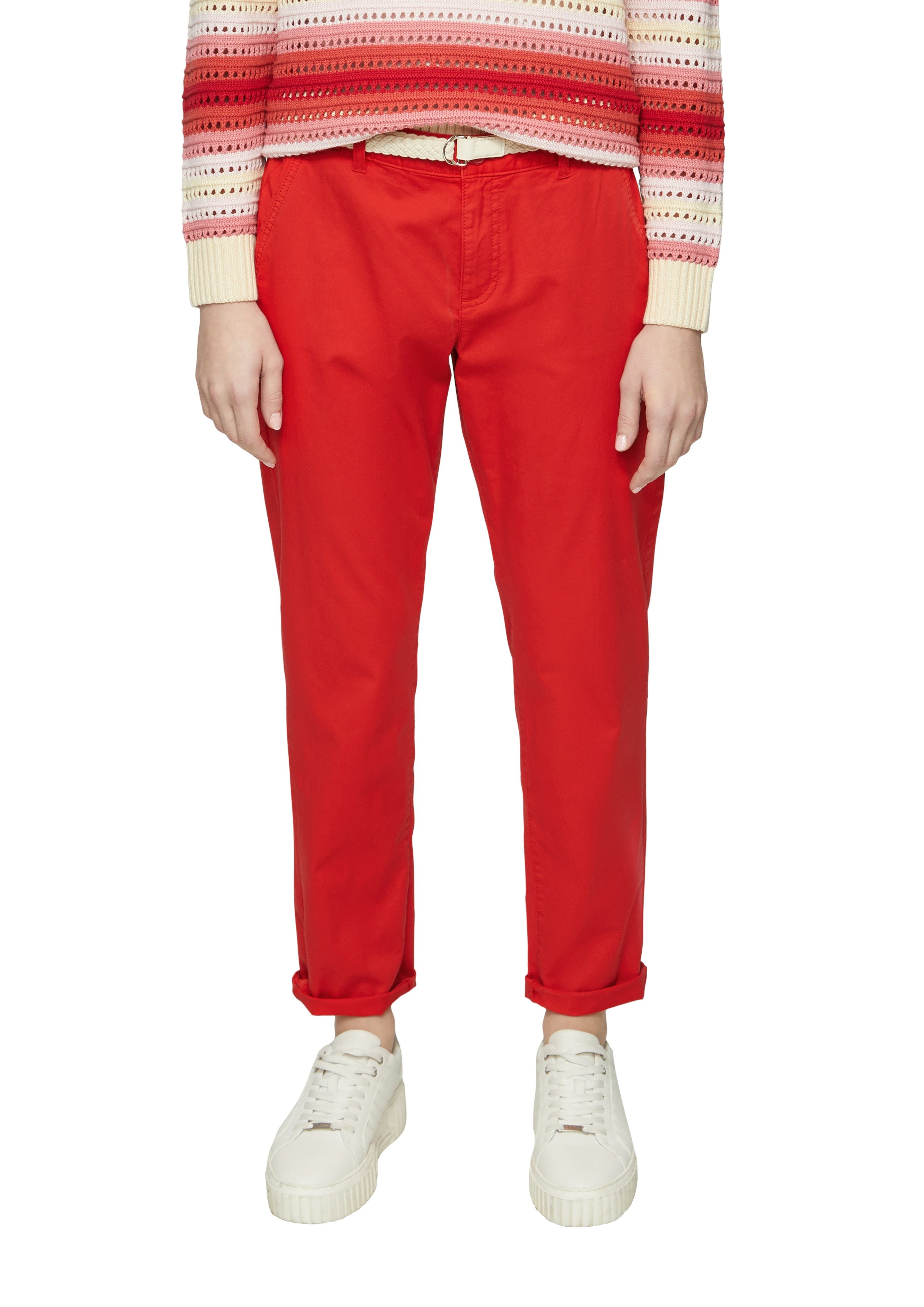 s.Oliver Stoffhose Chino mit geflochtenem Gürtel günstig online kaufen