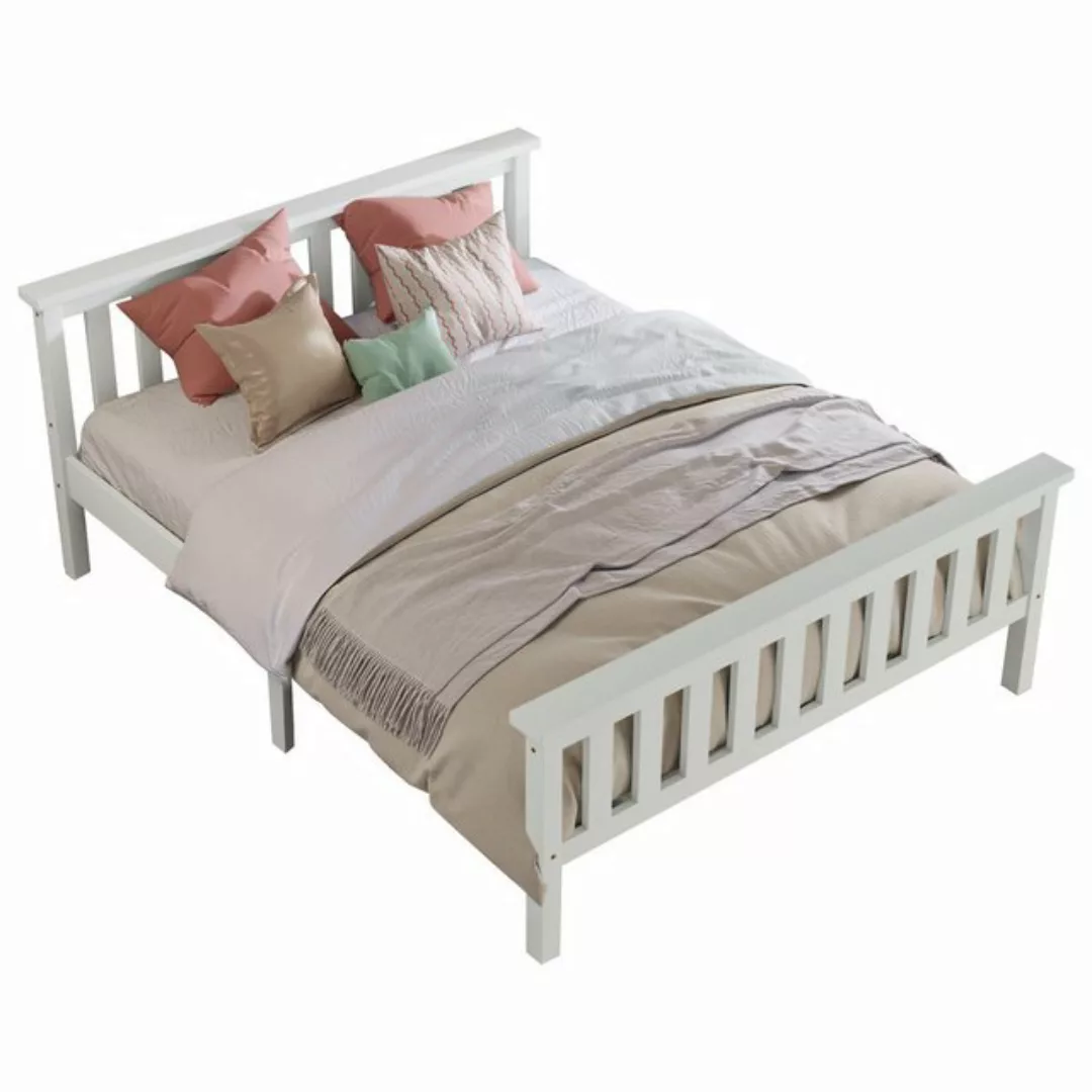 Flieks Massivholzbett, Doppelbett Kinderbett Jugendbett 140x200cm Kiefer We günstig online kaufen