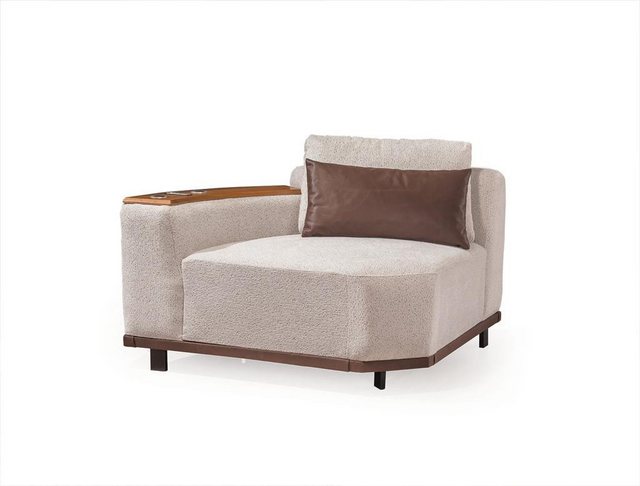 Xlmoebel Ecksofa Designer Wohnzimmer Couch in L-Form mit Holzgestell - Weiß günstig online kaufen