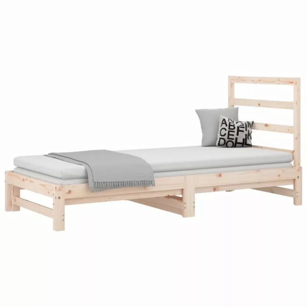 furnicato Bett Tagesbett Ausziehbar 2x(90x200) cm Massivholz Kiefer (1-tlg) günstig online kaufen