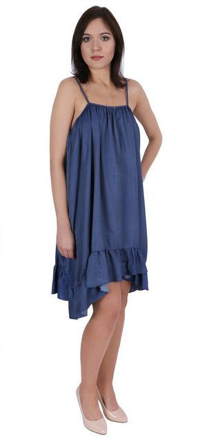 Sarcia.eu Sommerkleid Blaues Sommerkleid mit Rüsche JOHN ZACK M günstig online kaufen