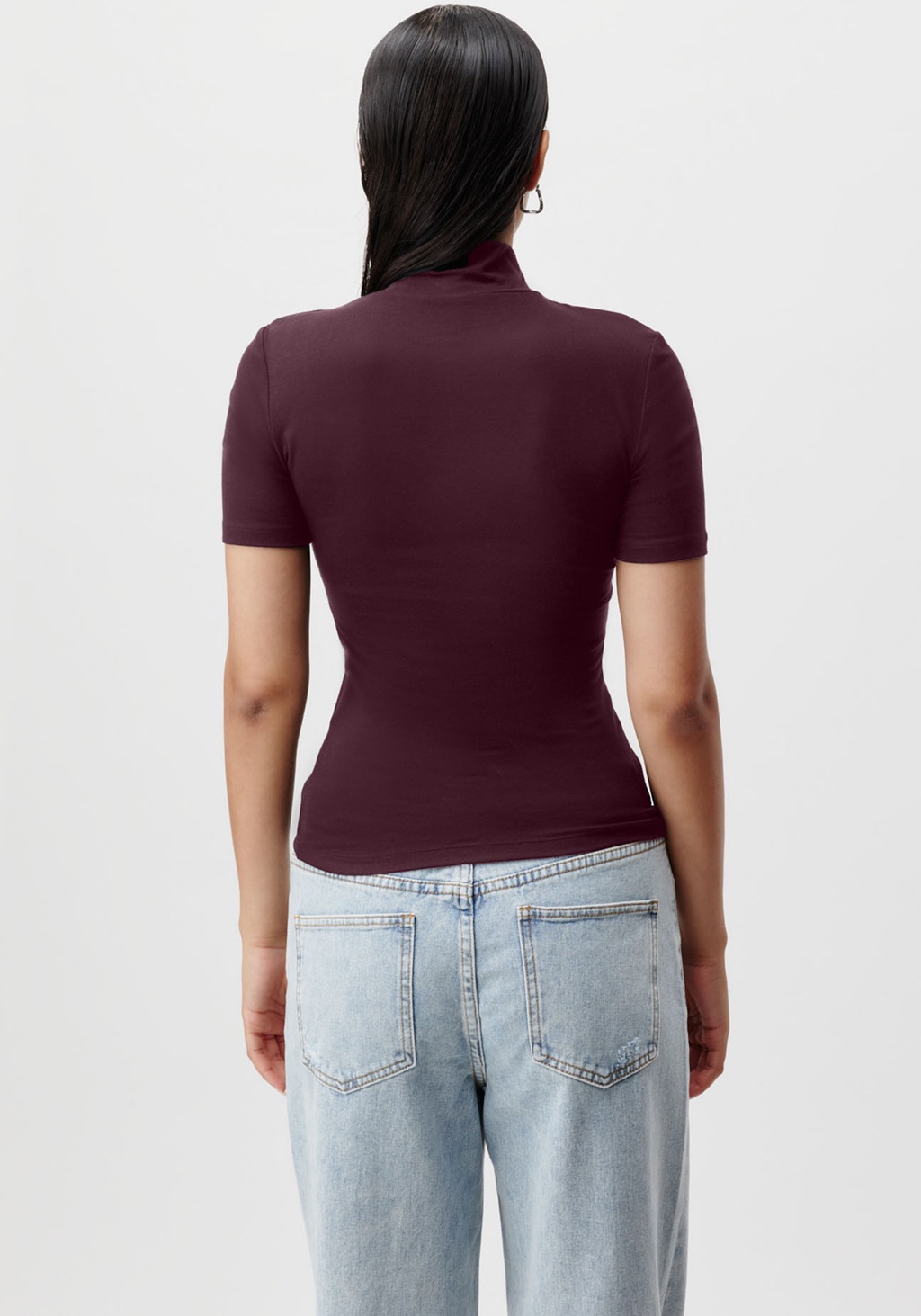 LeGer T-Shirt "Larina, LeGer by Lena Gercke", figurbetont, Stehkragen günstig online kaufen