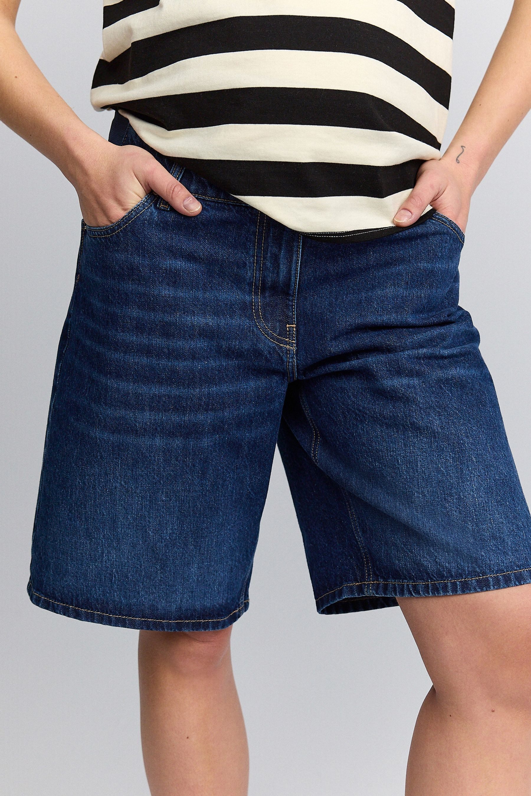 Next Shorts Lange Denim-Shorts, Umstandsmode (1-tlg) günstig online kaufen