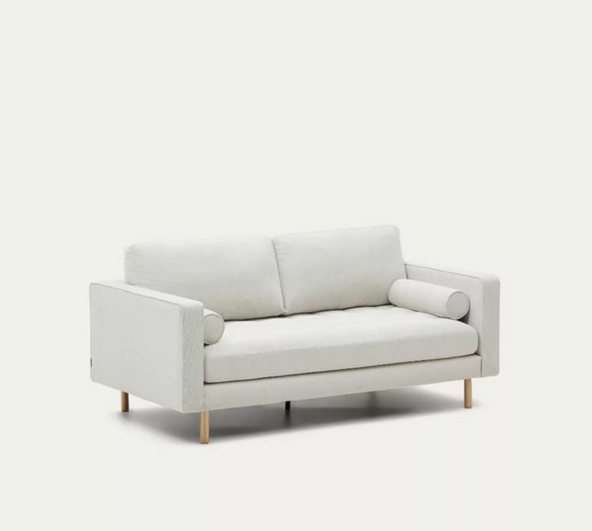 Natur24 Sofa 2-Sitzer-Sofa Debra 182 x 85 x 98 cm perlfarbener Chenile Sitz günstig online kaufen