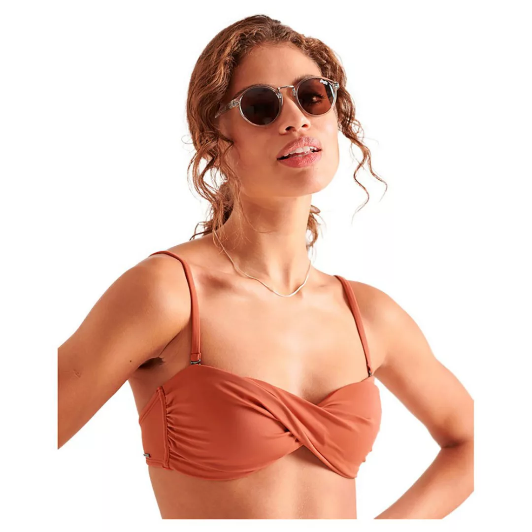 Superdry Twist Bandeau Bikini Oberteil S Marsala günstig online kaufen