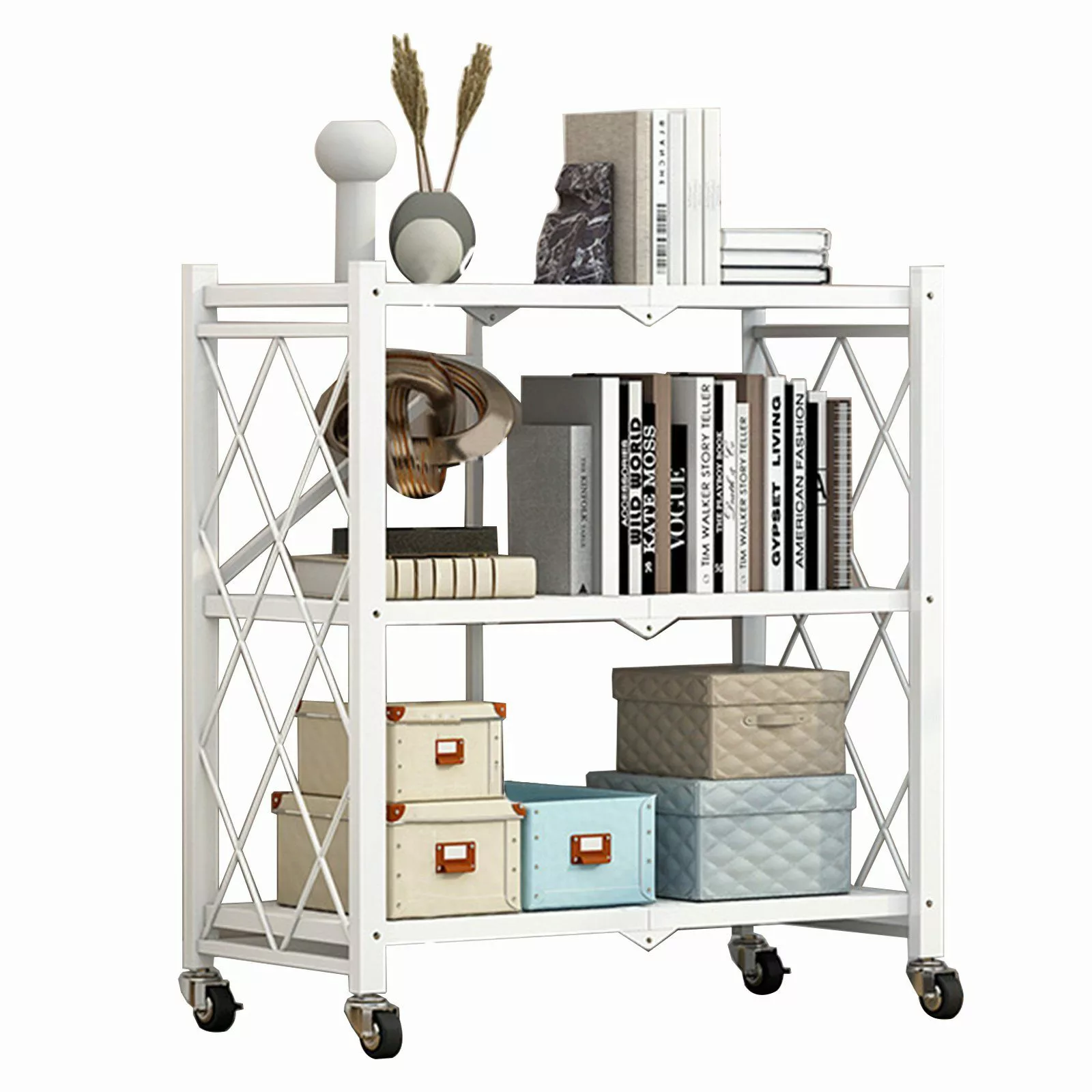 TWSOUL Standregal Klappbares Regal mit Rollen, günstig online kaufen
