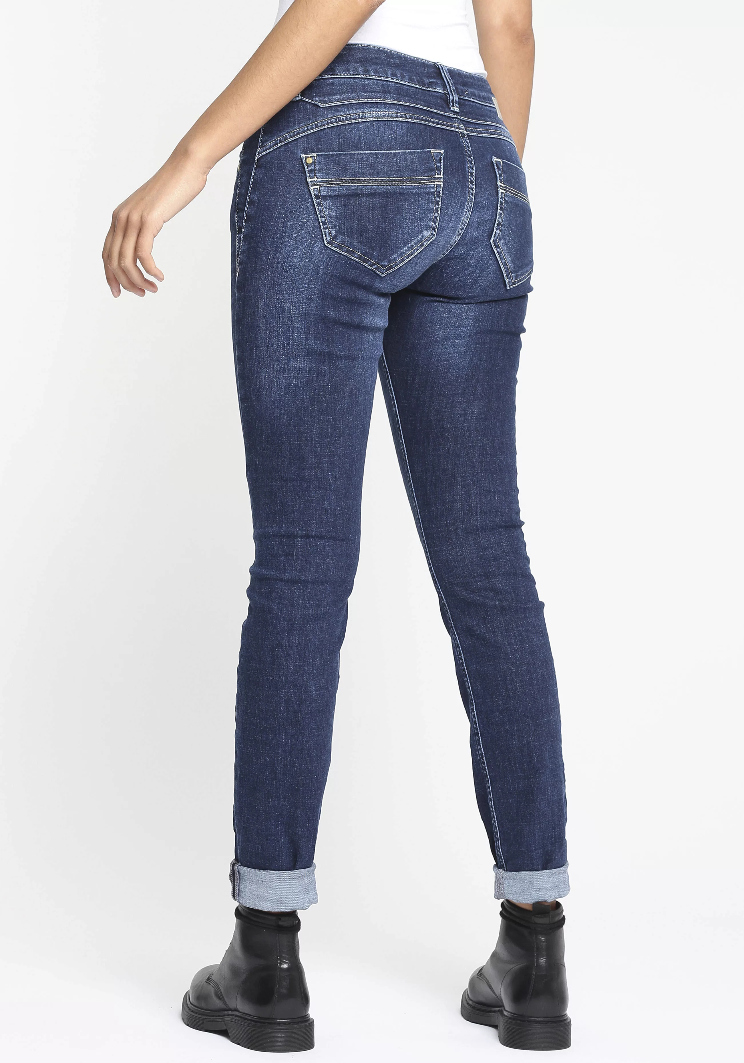 GANG Skinny-fit-Jeans "94NELE", mit Rundpasse und seitlichen Dreieckseinsät günstig online kaufen