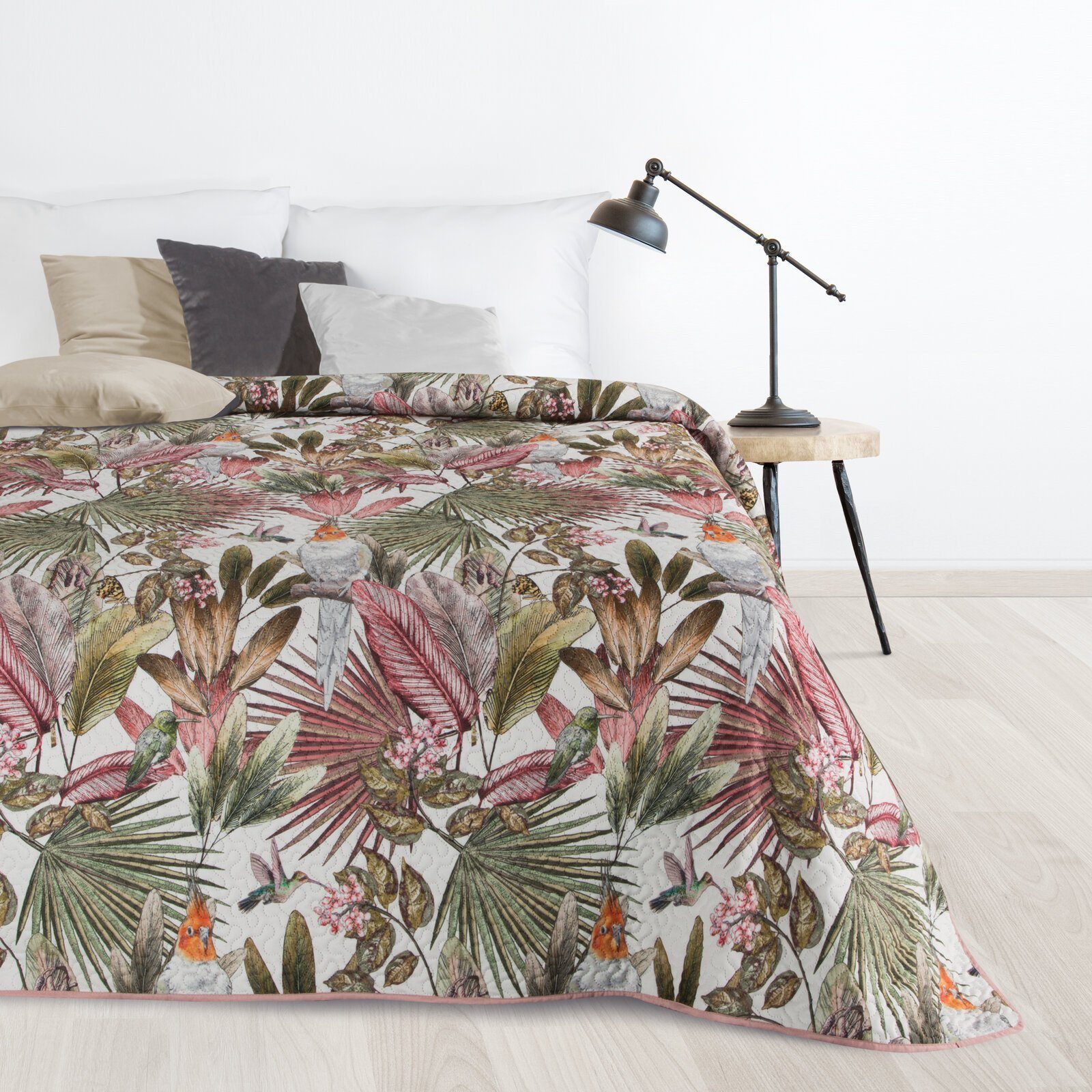 Design91 Tagesdecke Tropical, Palmen Muster Grüne günstig online kaufen