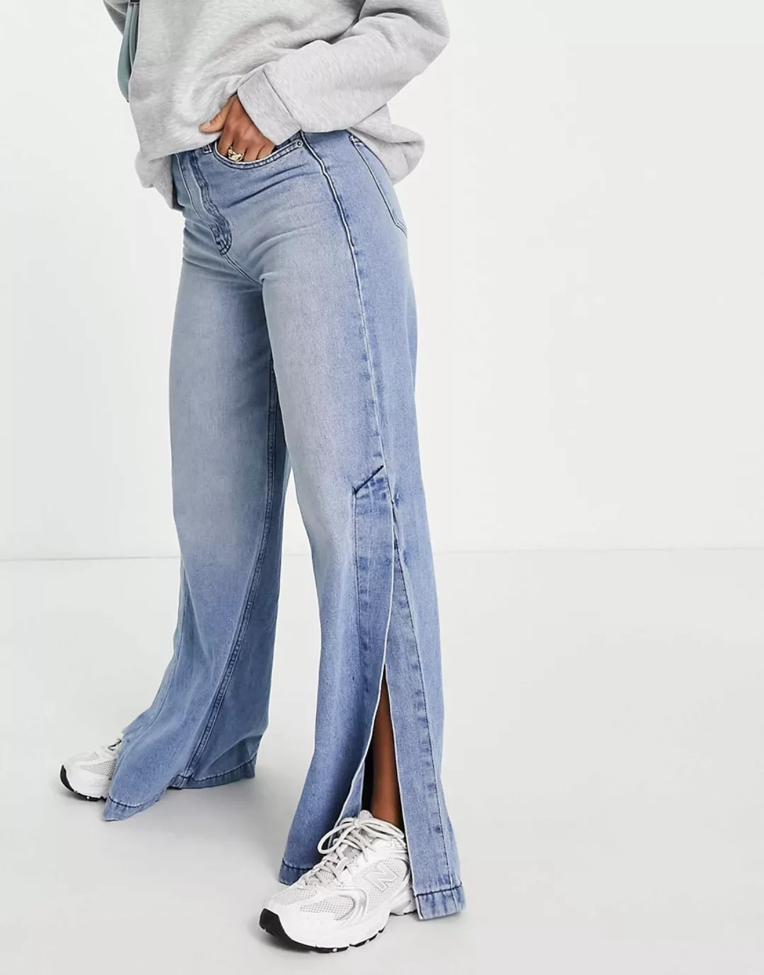 Dr. Denim – Dylan – 90er Jahre Jeans in hellblauer Waschung mit weitem Bein günstig online kaufen