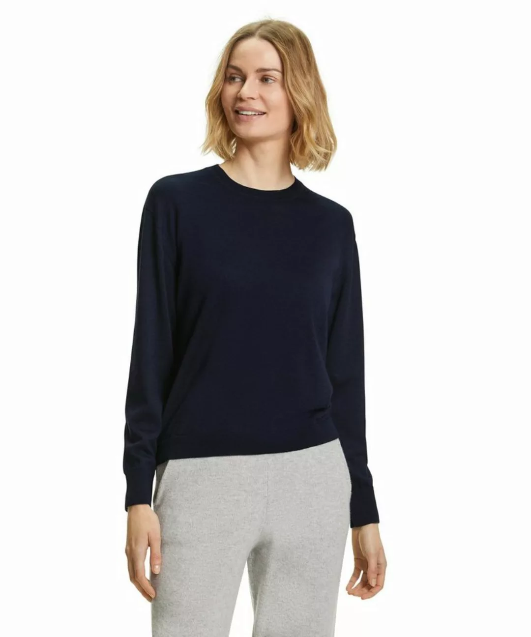 FALKE Strickpullover mit feinem Transparenz-Detail günstig online kaufen