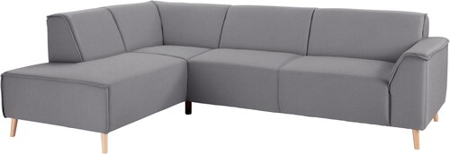 andas Ecksofa "Janek L-Form", mit Federkern und Keder in scandinavischem De günstig online kaufen