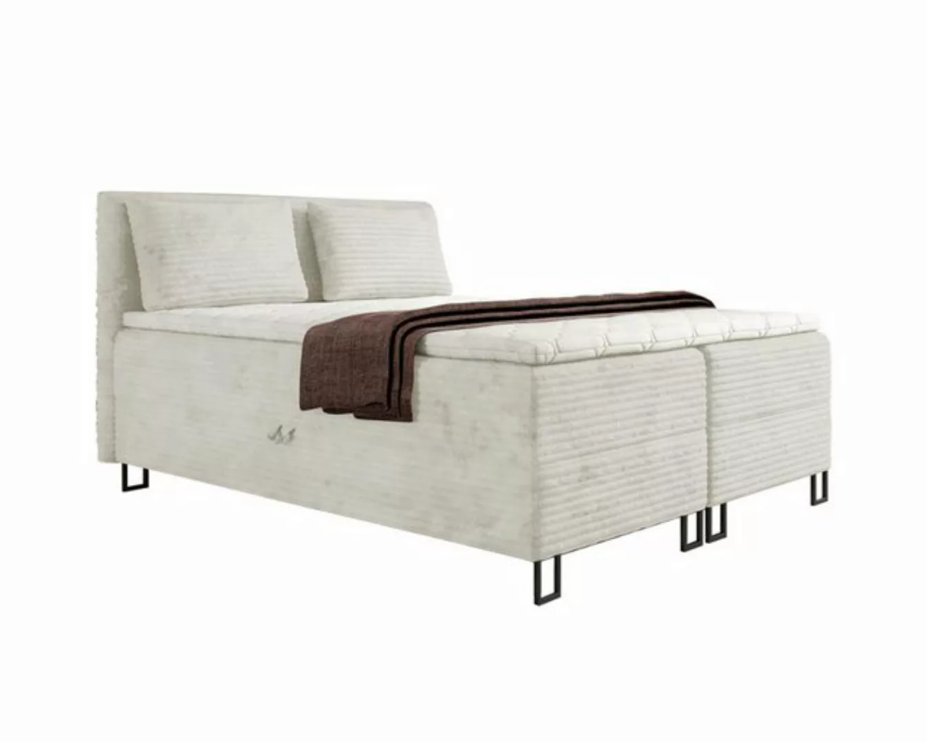 Deine Möbel 24 Boxspringbett TEXAS Boxbett Komplettbett Polsterbett (Velour günstig online kaufen