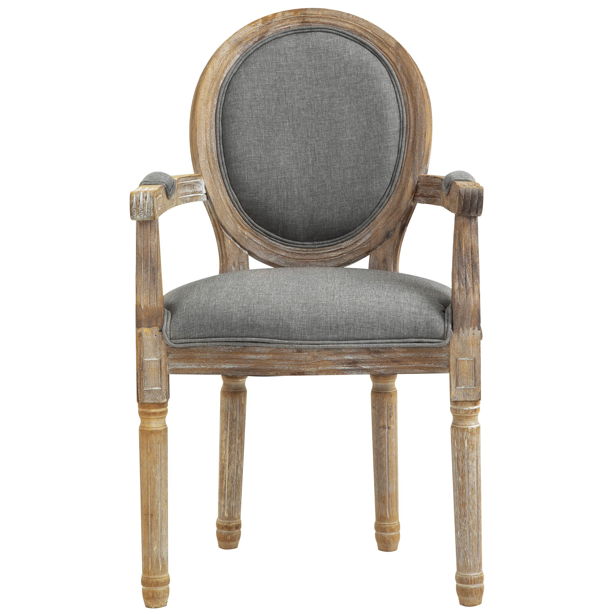 HOMCOM Stuhl für Esszimmer Wohnzimmer Medaillon im Louis XVI-Stil Massives günstig online kaufen