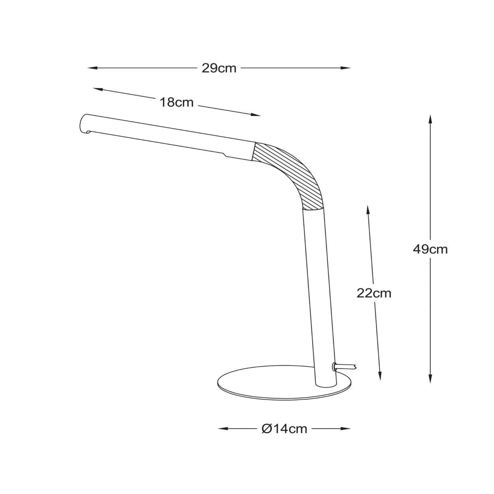 LED-Schreibtischleuchte Gilly, weiß, flexibel, Metall günstig online kaufen