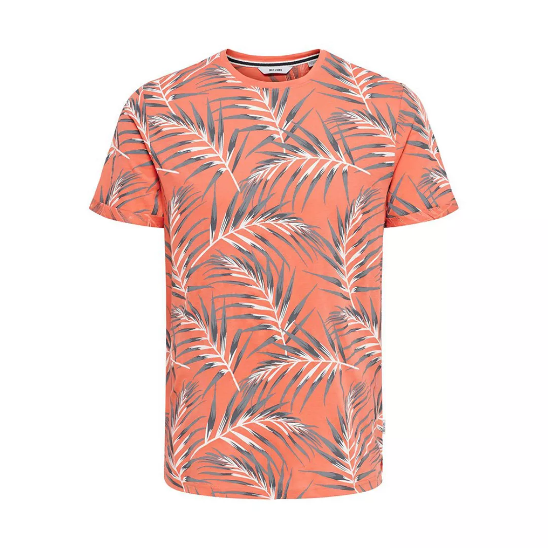 Only & Sons Iason Slim Aop Kurzärmeliges T-shirt M Camellia günstig online kaufen